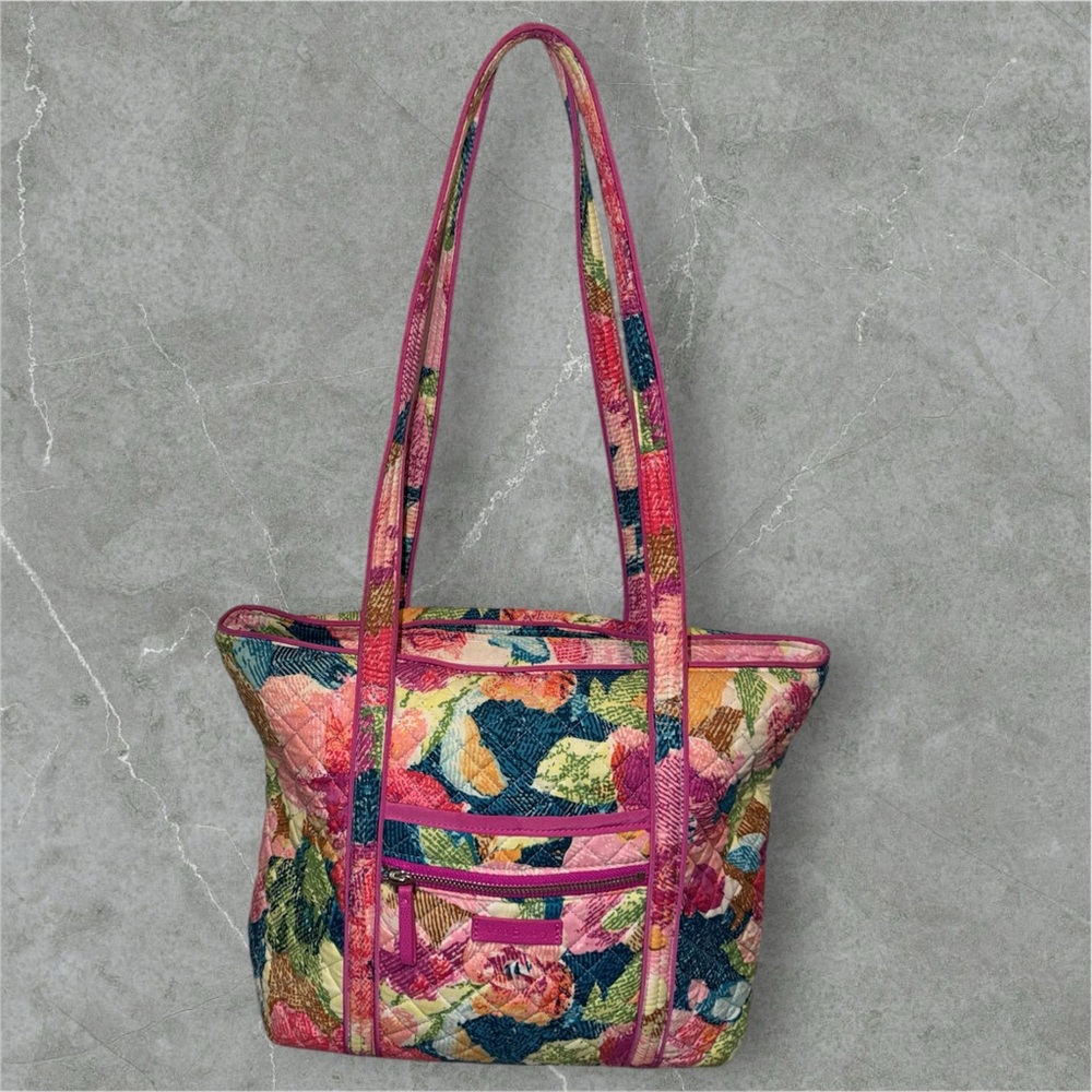 Vera Bradley Floral Quilted Bag Purse Tote Bag